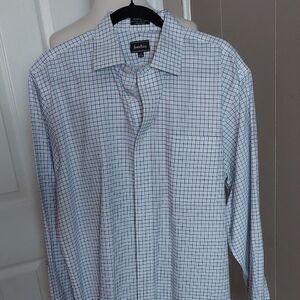 Neiman Marcus Men's Blue Checkered Shirt